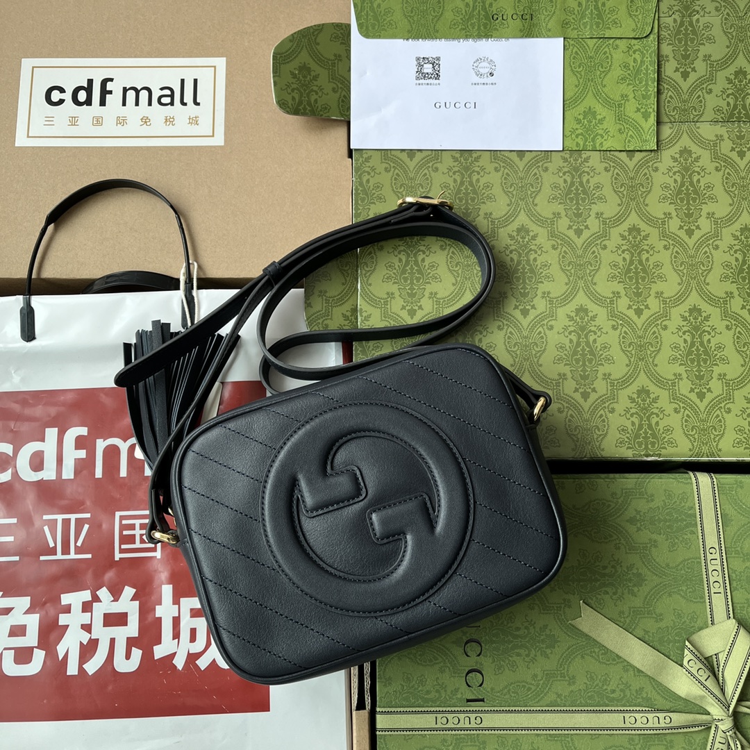 Bagsaaa Gvc*1 Blondie Small Shoulder Dark Blue Leather Bag - 21*15.5*5cm