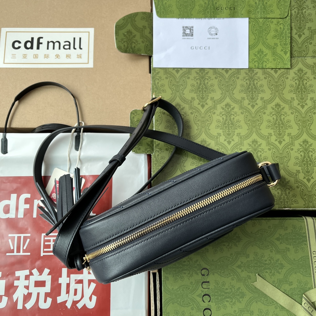 Bagsaaa Gvc*1 Blondie Small Shoulder Dark Blue Leather Bag - 21*15.5*5cm