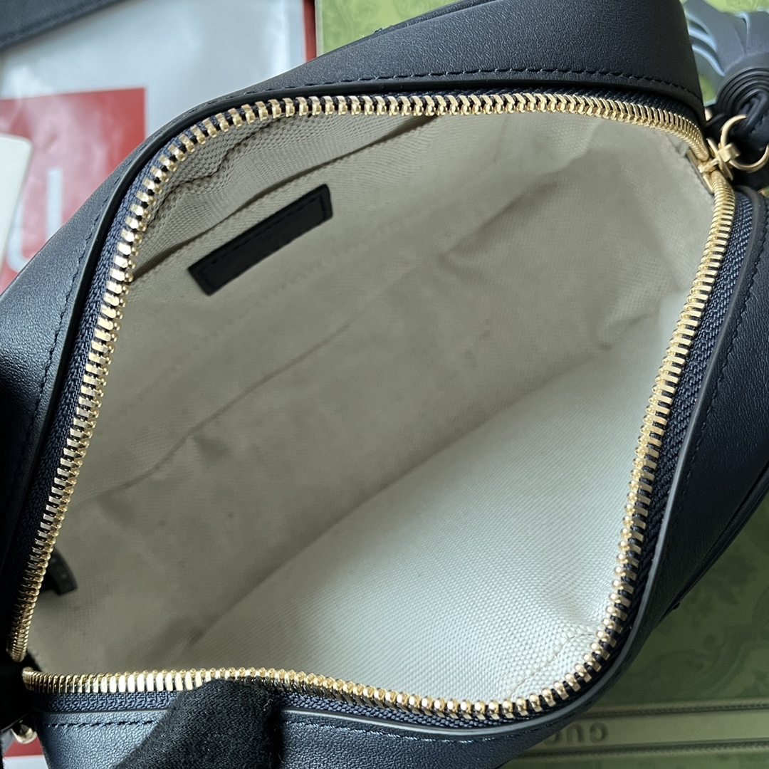 Bagsaaa Gvc*1 Blondie Small Shoulder Dark Blue Leather Bag - 21*15.5*5cm