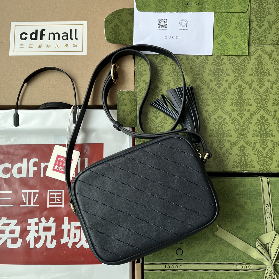 Bagsaaa Gvc*1 Blondie Small Shoulder Dark Blue Leather Bag - 21*15.5*5cm