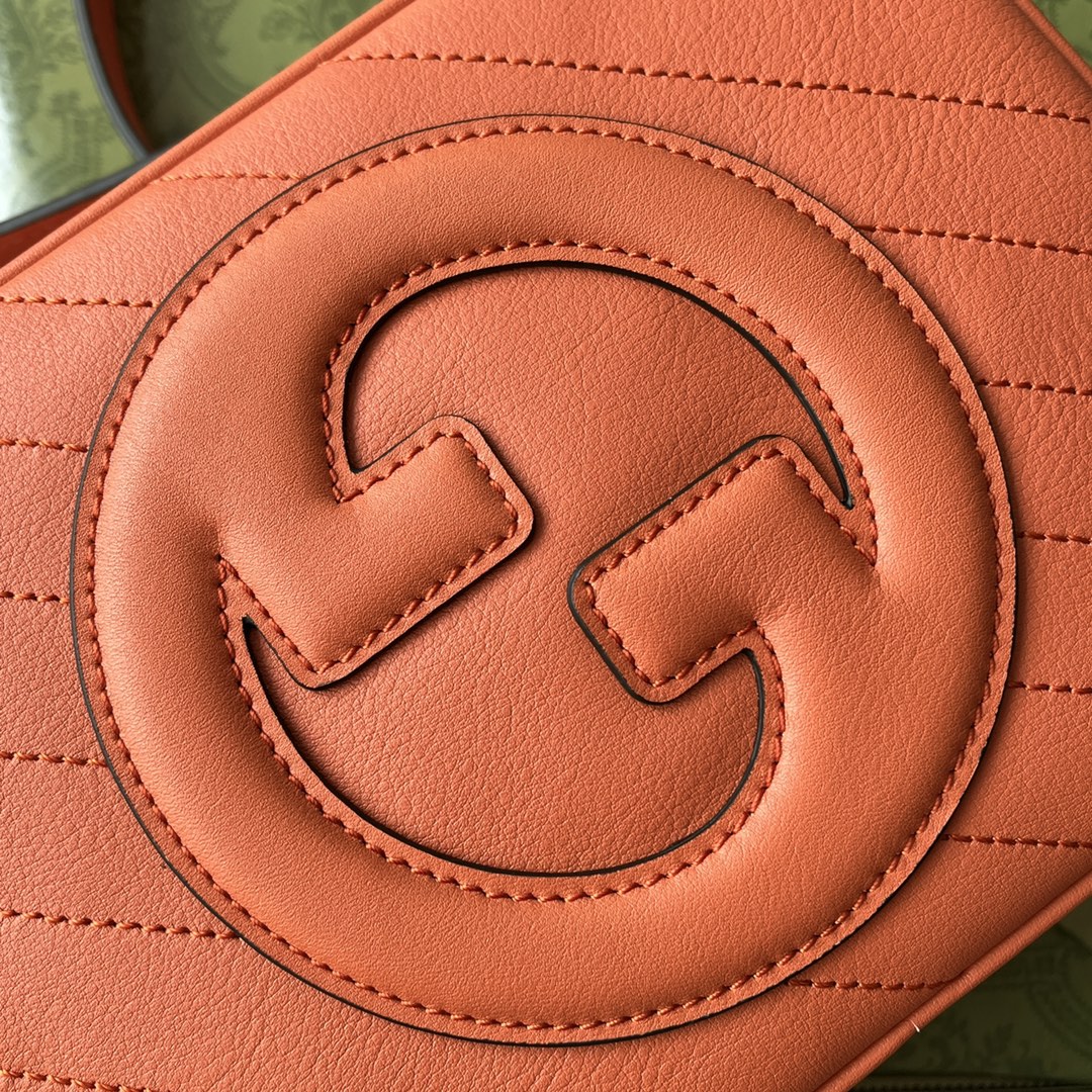 Bagsaaa Gvc*1 Blondie Small Shoulder Orange Leather Bag - 21*15.5*5cm