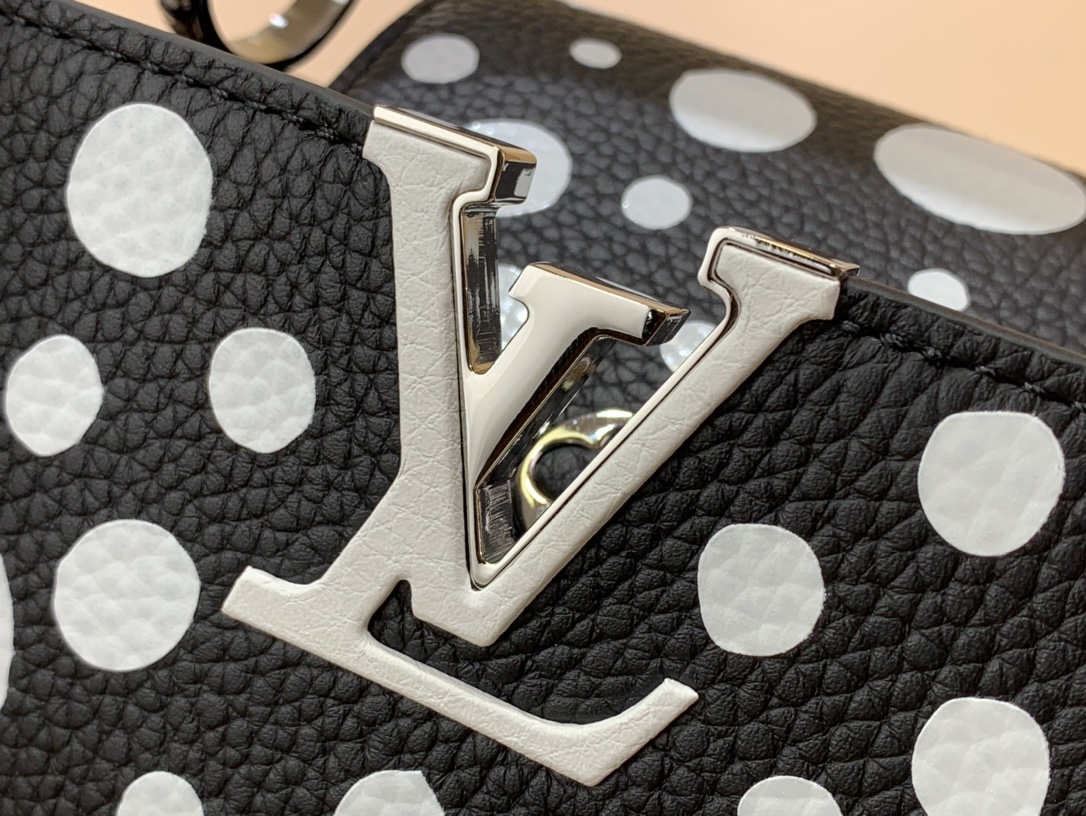 Bagsaaa L0vis Vvtt0n Capucines BB YK Black/White - 27 x 18 x 9 cm