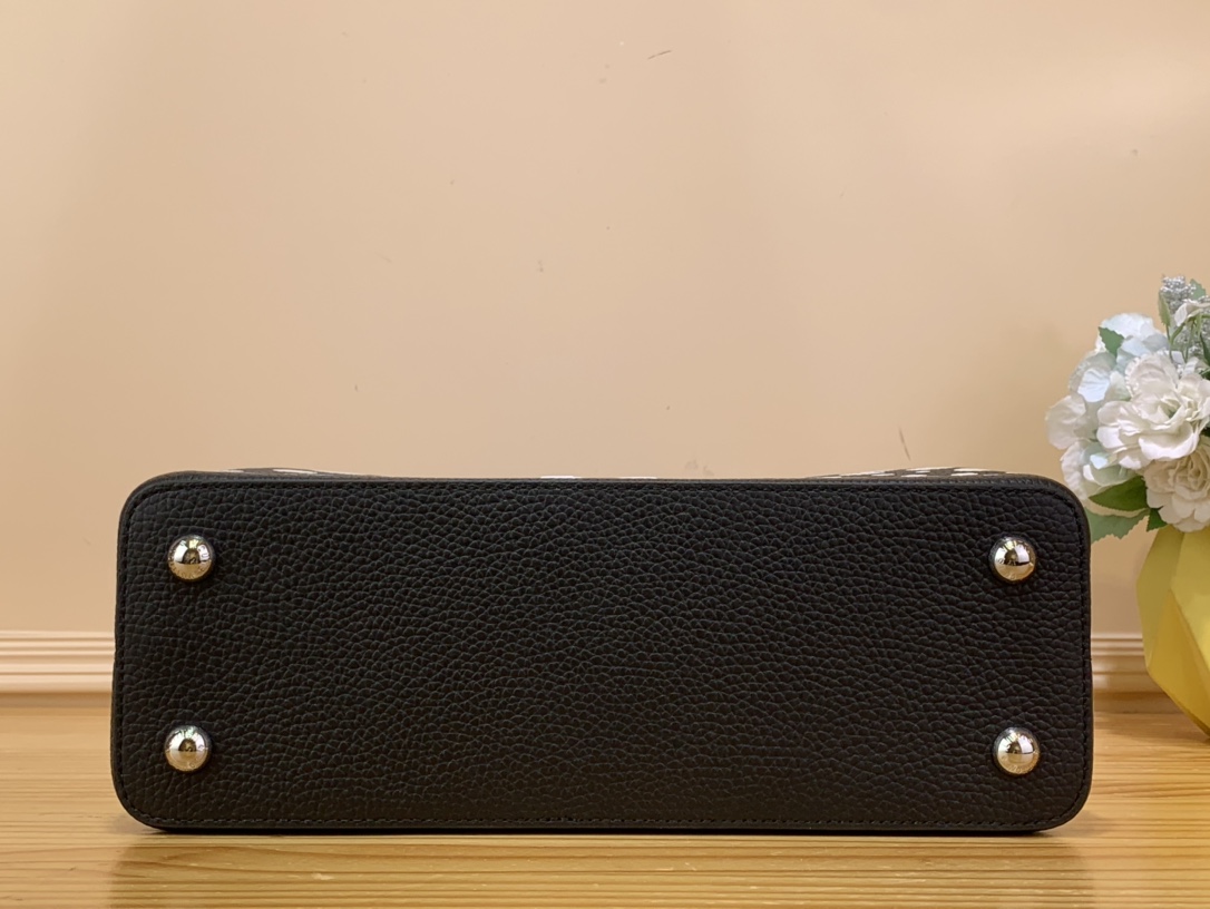Bagsaaa L0vis Vvtt0n Capucines PM YK Black/White - 31cm