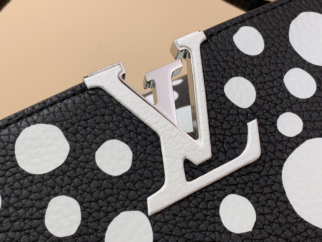 Bagsaaa L0vis Vvtt0n Capucines PM YK Black/White - 31cm
