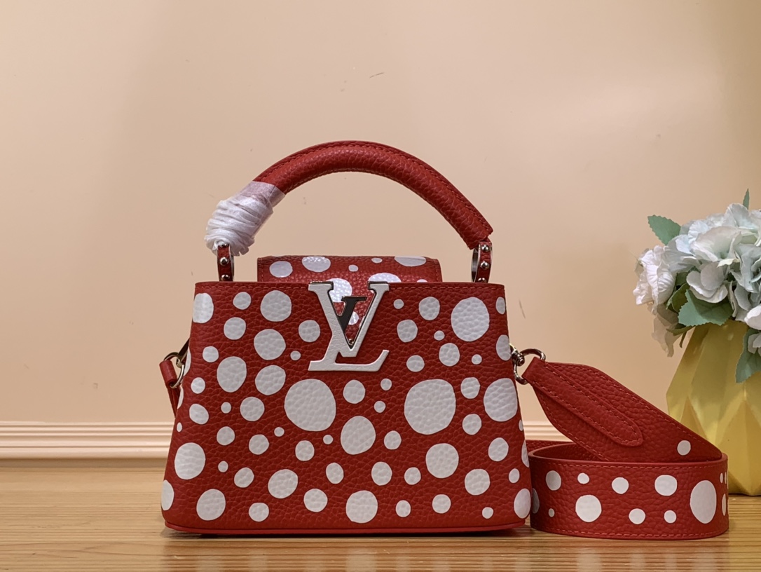 Bagsaaa L0vis Vvtt0n Capucines Mini YK Red - 21 x 14 x 8cm