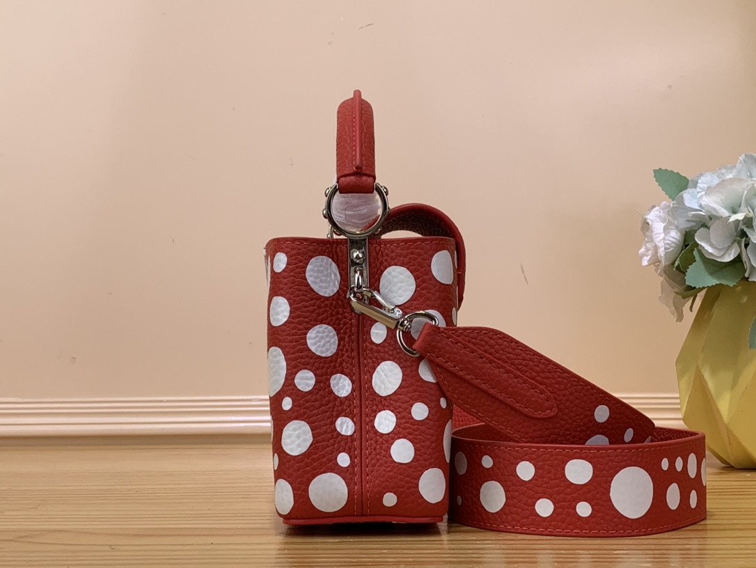 Bagsaaa L0vis Vvtt0n Capucines Mini YK Red - 21 x 14 x 8cm