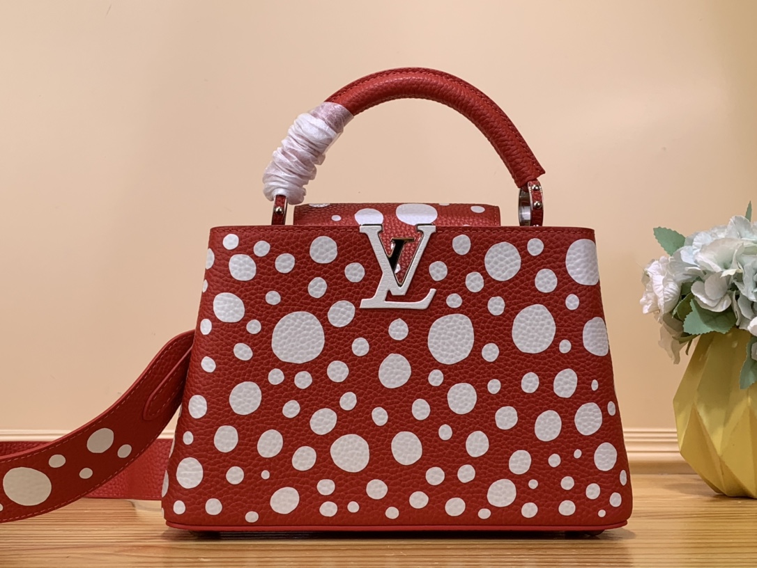 Bagsaaa L0vis Vvtt0n Capucines BB YK Red - 27 x 18 x 9 cm