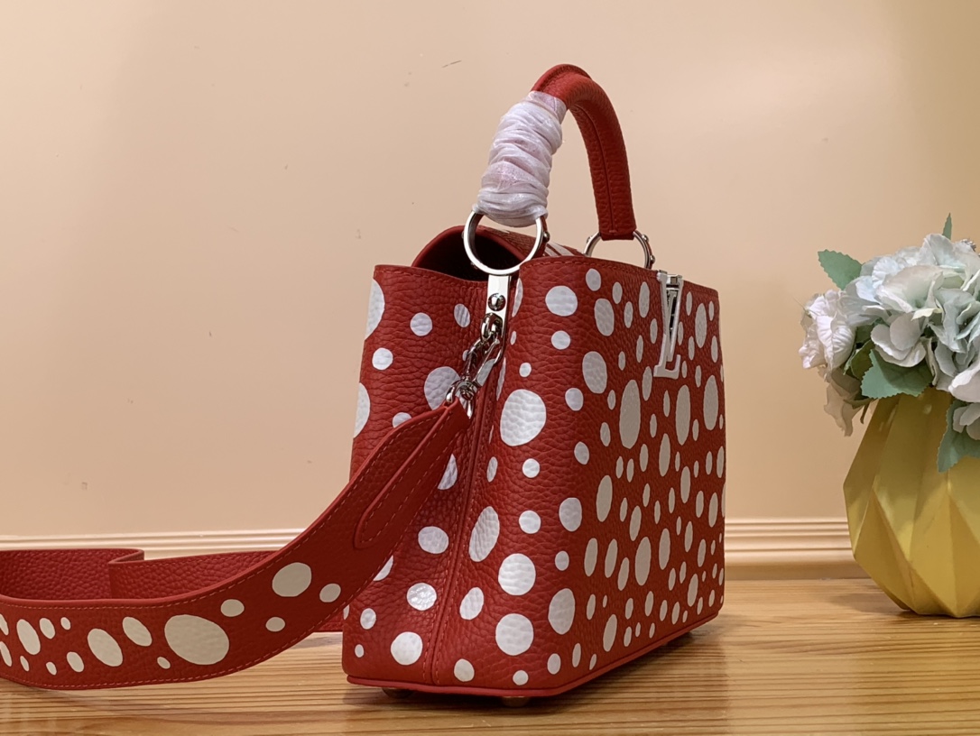 Bagsaaa L0vis Vvtt0n Capucines BB YK Red - 27 x 18 x 9 cm