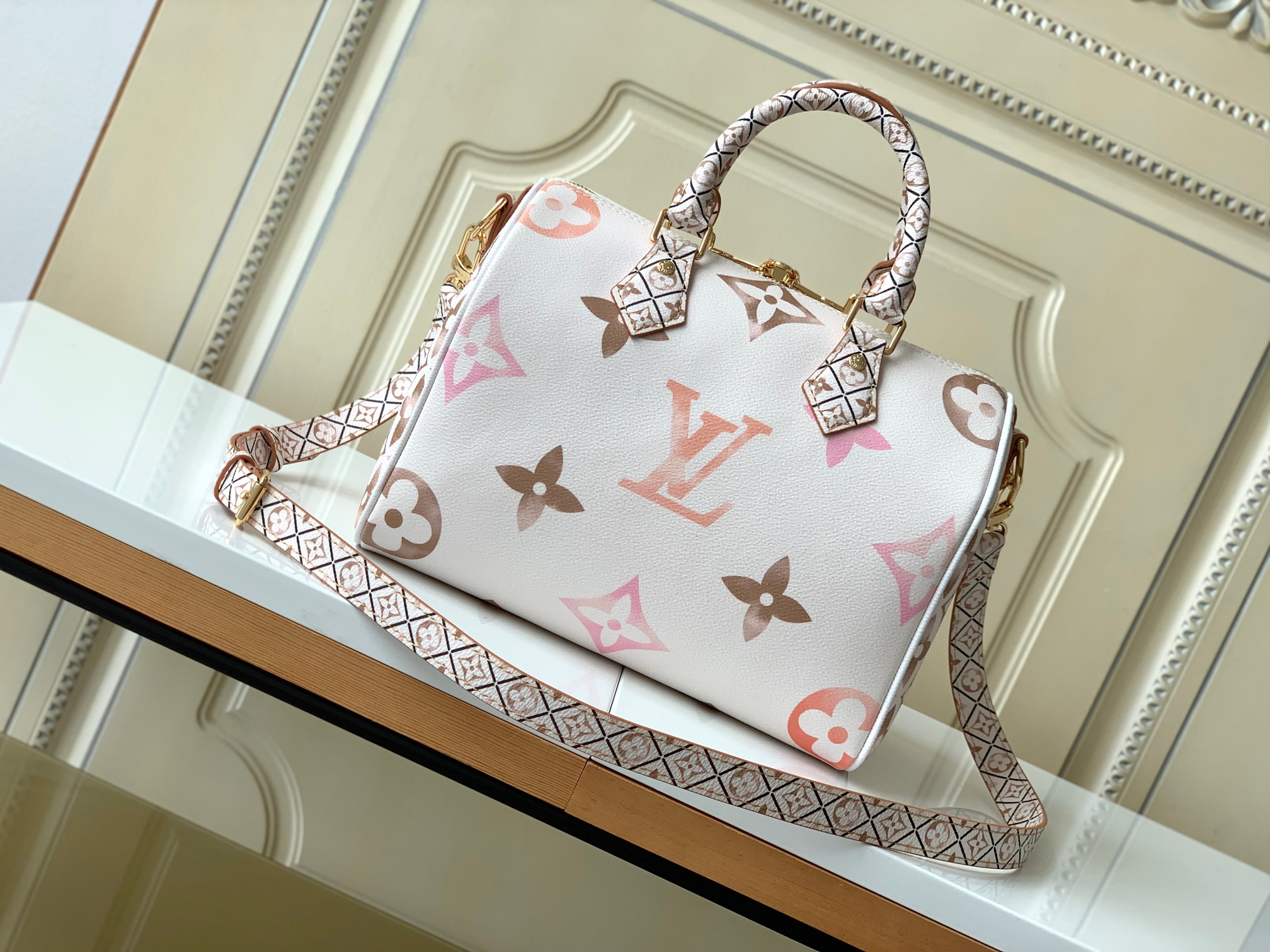 Bagsaaa L0vis Vvtt0n By The Pool Speedy Bandoulière 25 Beige - 25 x 19 x 15 cm