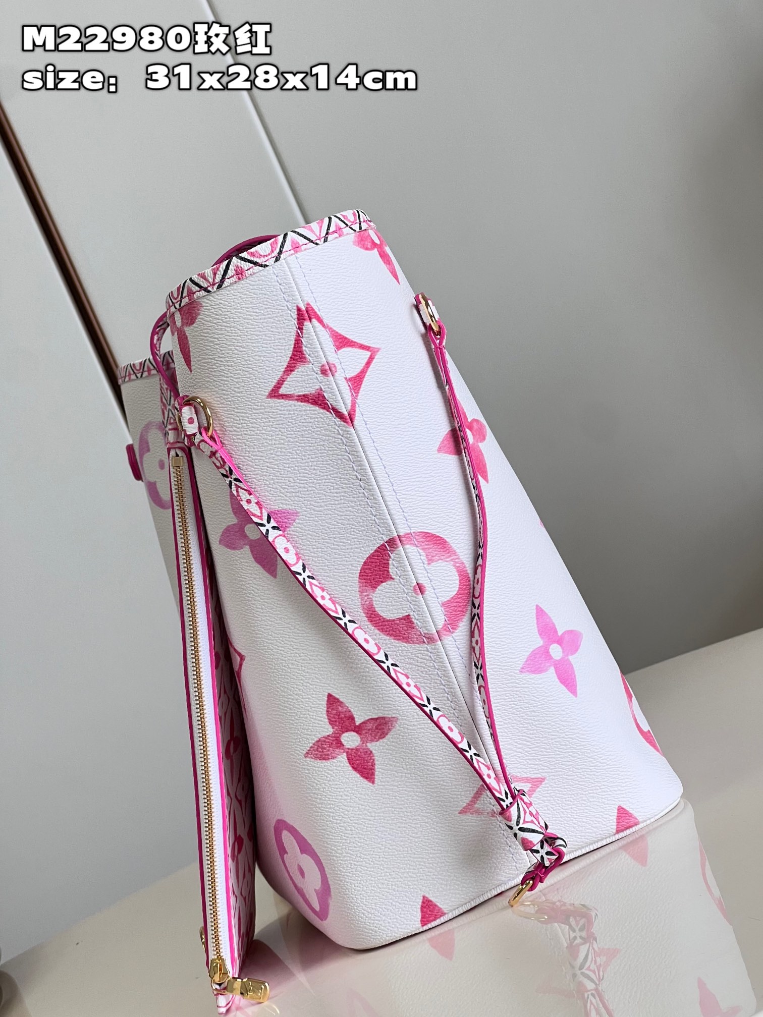 Bagsaaa L0vis Vvtt0n By The Pool Neverfull MM Pink - 31*28*14cm