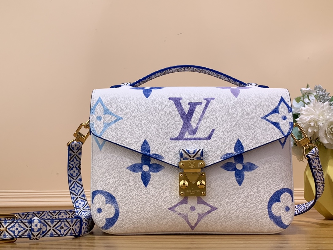 Bagsaaa L0vis Vvtt0n By The Pool Pochette Metis Blue - 25 x 19 x 7 cm