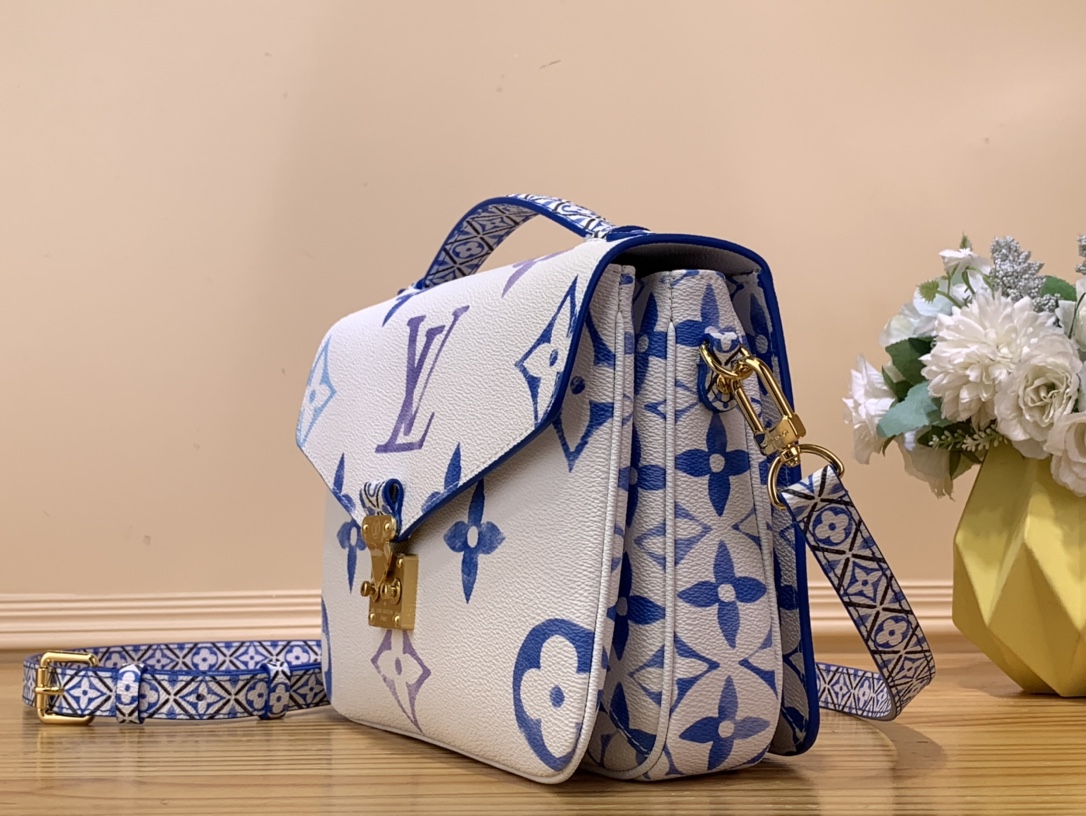 Bagsaaa L0vis Vvtt0n By The Pool Pochette Metis Blue - 25 x 19 x 7 cm