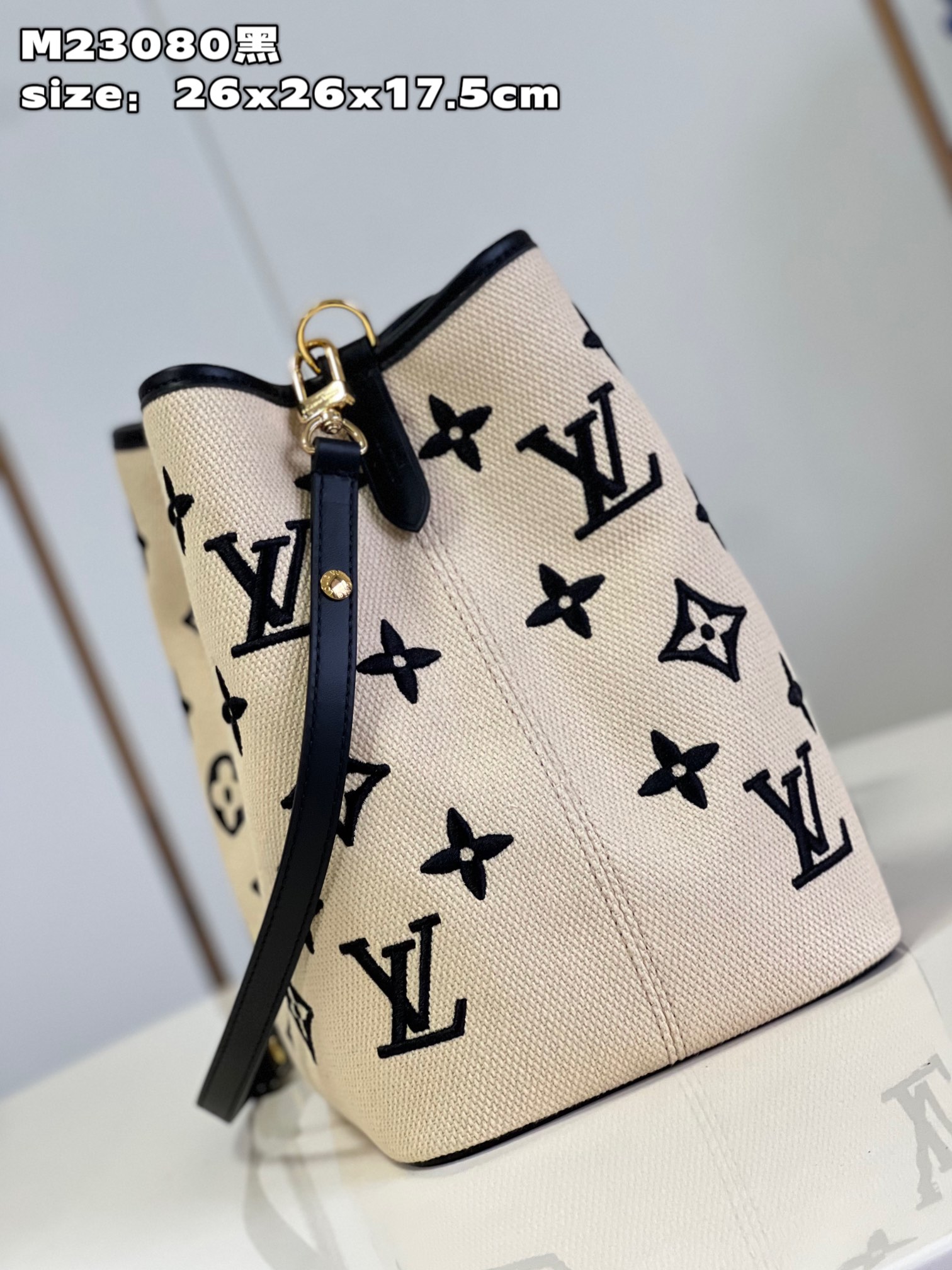 Bagsaaa L0vis Vvtt0n Neonoe Noir Beige with Lotus cotton - 26*26*17.5CM