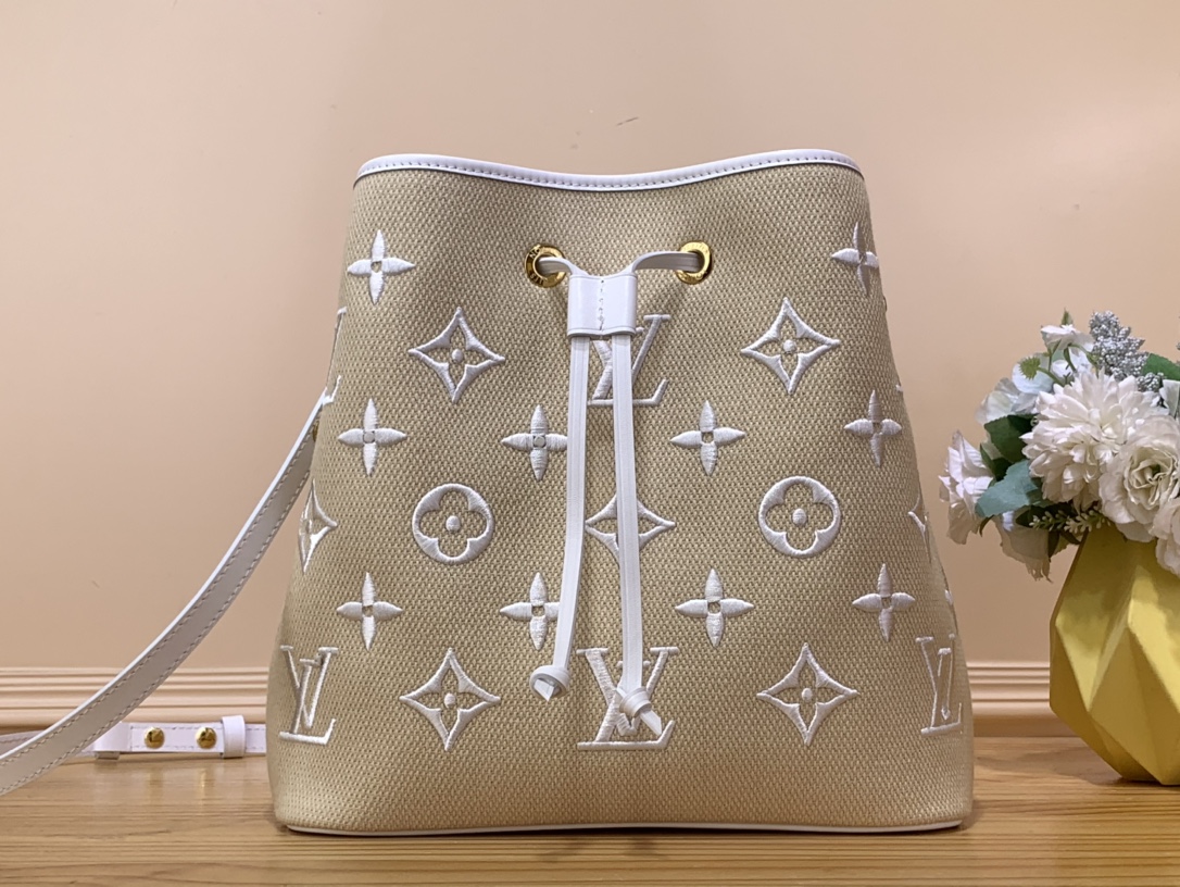 Bagsaaa L0vis Vvtt0n By The Pool Neonoe White Lotus Cotton - 26 x 26 x 17.5 cm