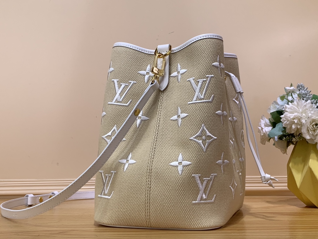 Bagsaaa L0vis Vvtt0n By The Pool Neonoe White Lotus Cotton - 26 x 26 x 17.5 cm