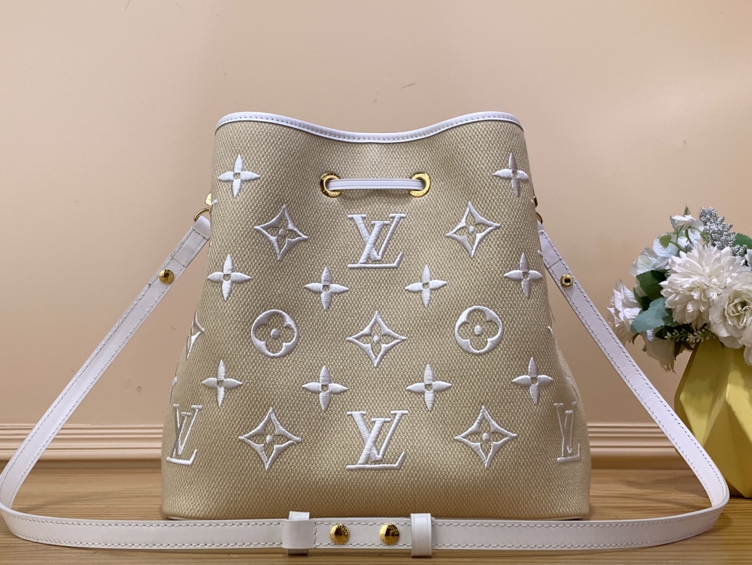 Bagsaaa L0vis Vvtt0n By The Pool Neonoe White Lotus Cotton - 26 x 26 x 17.5 cm