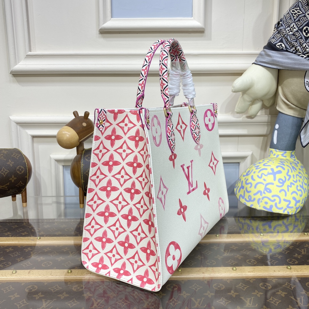 Bagsaaa L0vis Vvtt0n By The Pool Onthego MM Pink - 35*27*14CM