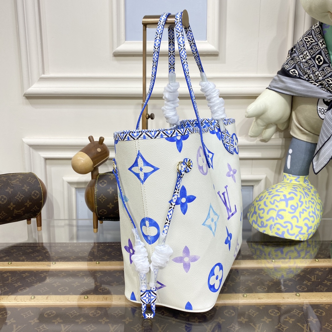 Bagsaaa L0vis Vvtt0n By The Pool Neverfull MM Blue - 31*28*14cm