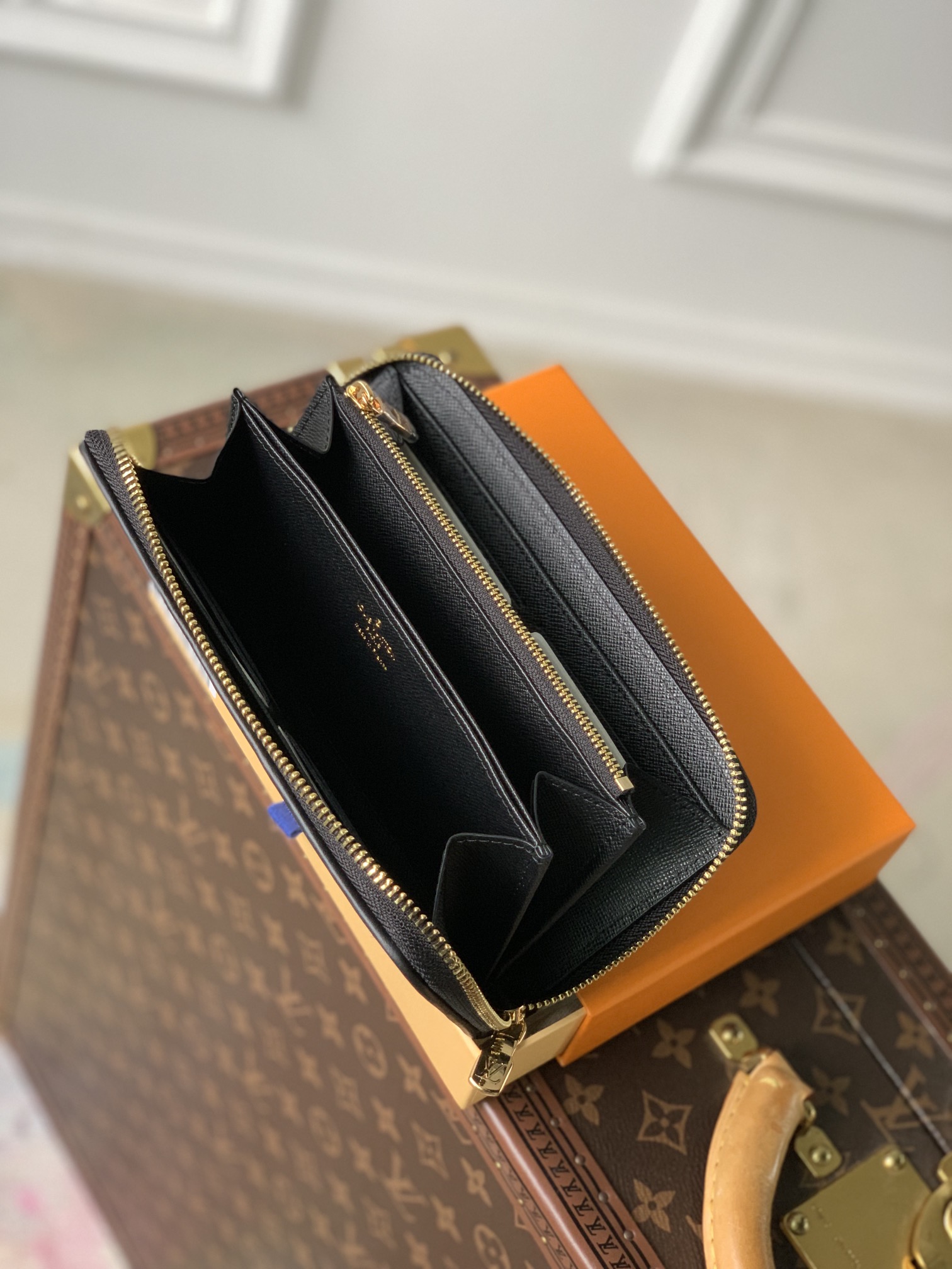 Bagsaaa L0vis Vvtt0n By The Pool Zippy Wallet Black Lotus cotton - 19.5 x 10.5 x 2.5 cm
