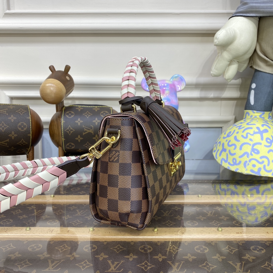 Bagsaaa L0vis Vvtt0n Sac Croisette Damier Ebene Canvas - 25 x 17 x 9.5cm
