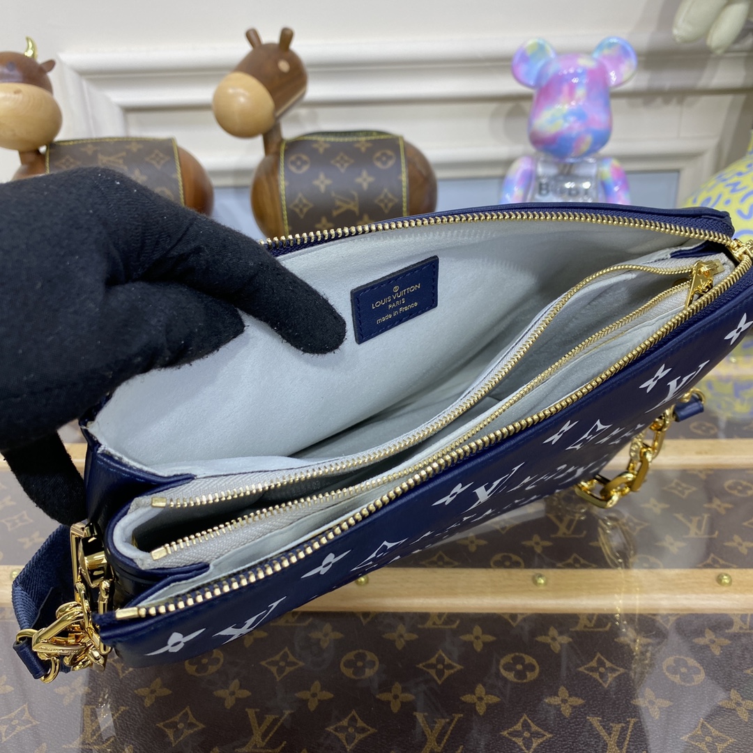 Bagsaaa L0vis Vvtt0n Coussin PM Dark Blue - 26 x 20 x 12