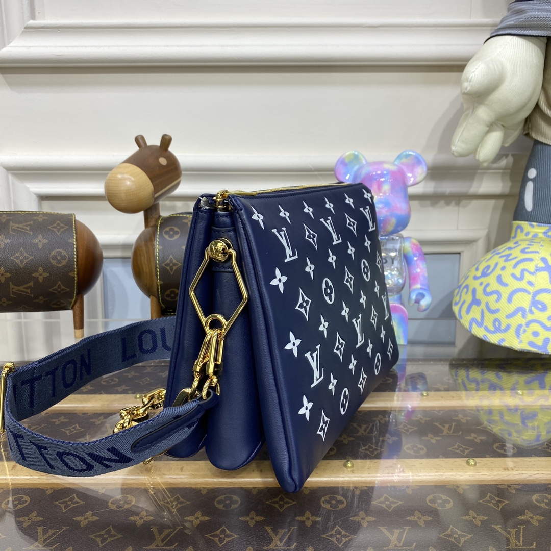 Bagsaaa L0vis Vvtt0n Coussin PM Dark Blue - 26 x 20 x 12