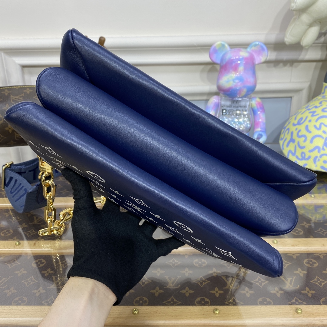 Bagsaaa L0vis Vvtt0n Coussin PM Dark Blue - 26 x 20 x 12