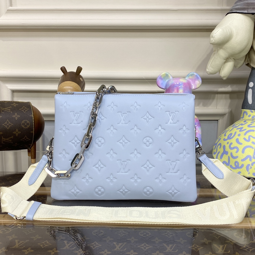 Bagsaaa L0vis Vvtt0n Coussin PM Light Blue - 26 x 20 x 12