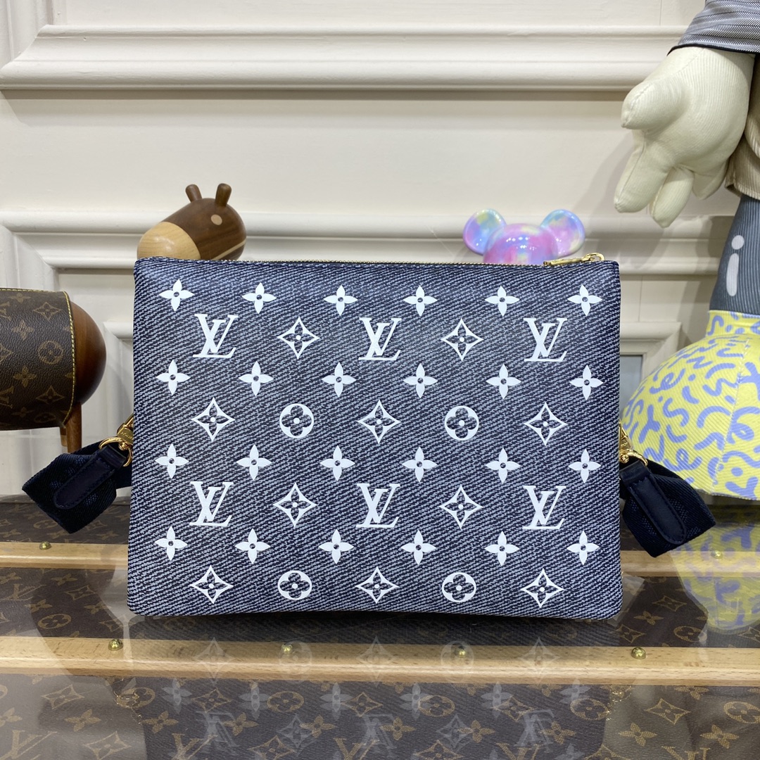 Bagsaaa L0vis Vvtt0n Coussin PM Blue - 26 x 20 x 12 cm