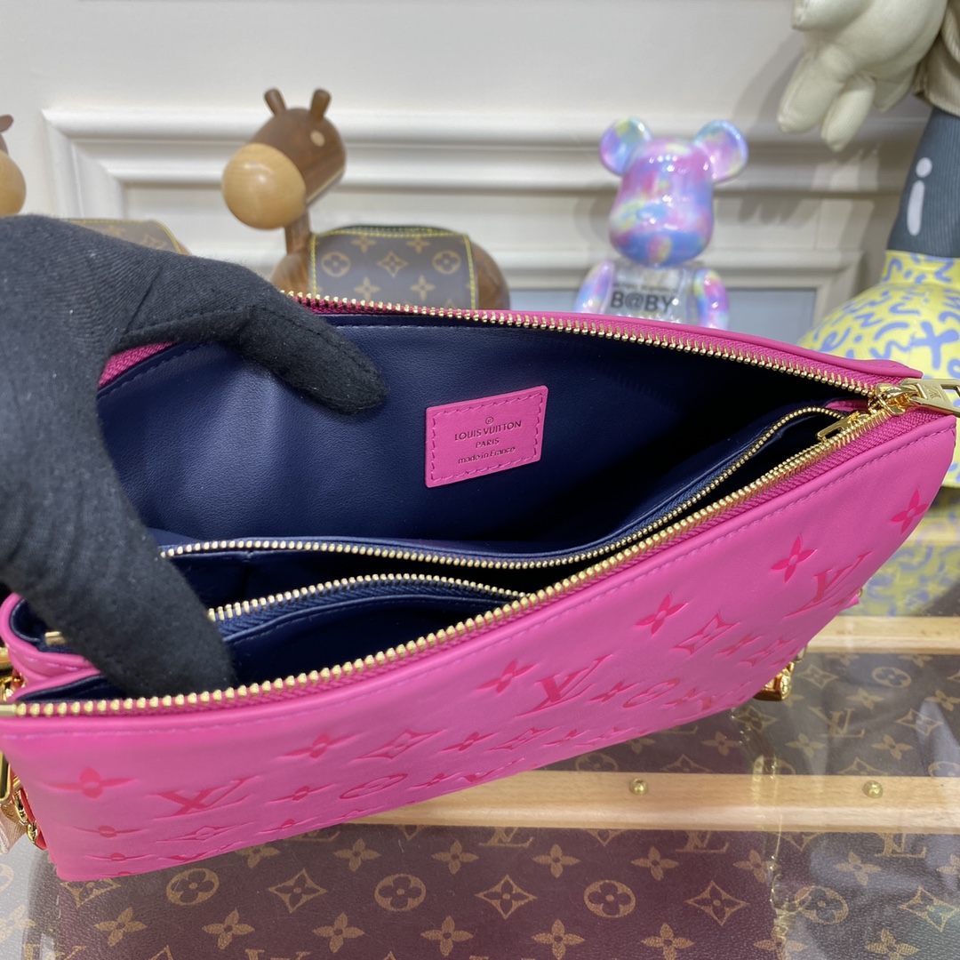 Bagsaaa L0vis Vvtt0n Coussin PM Hot Pink - 26 x 20 x 12