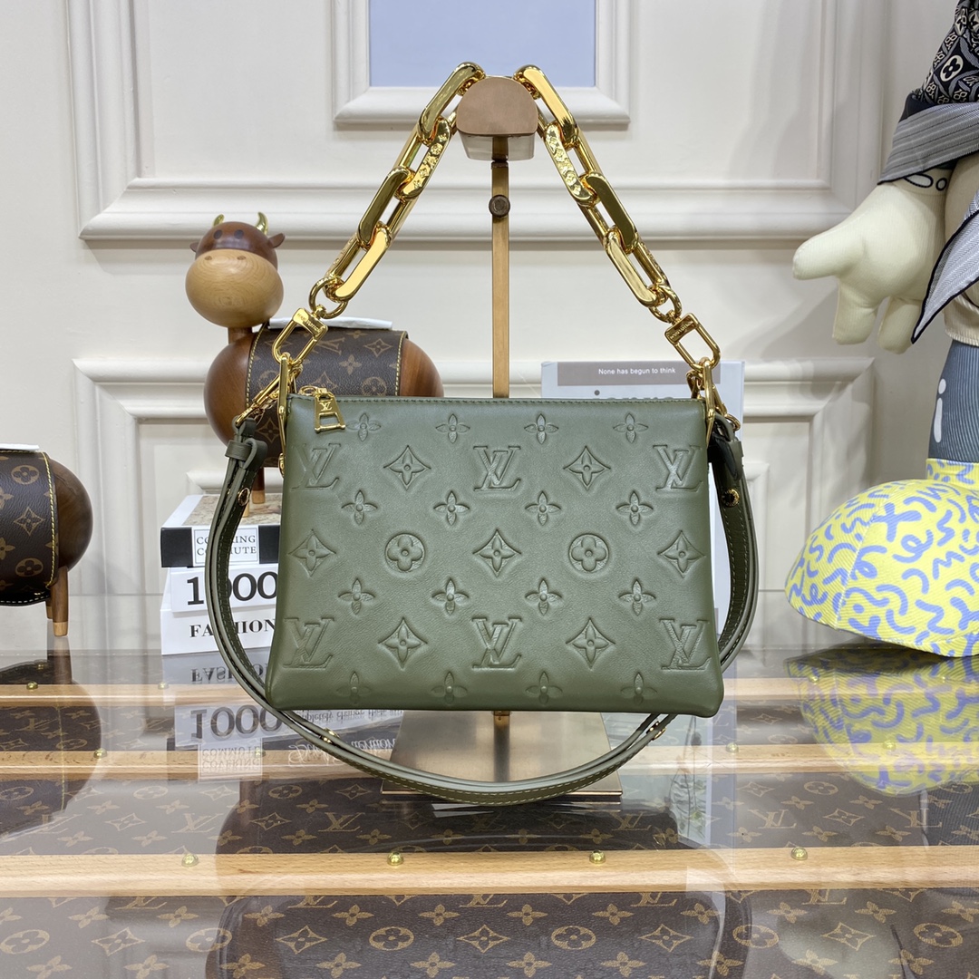 Bagsaaa L0vis Vvtt0n Coussin BB Military Green- 20 x 16 x 7 cm