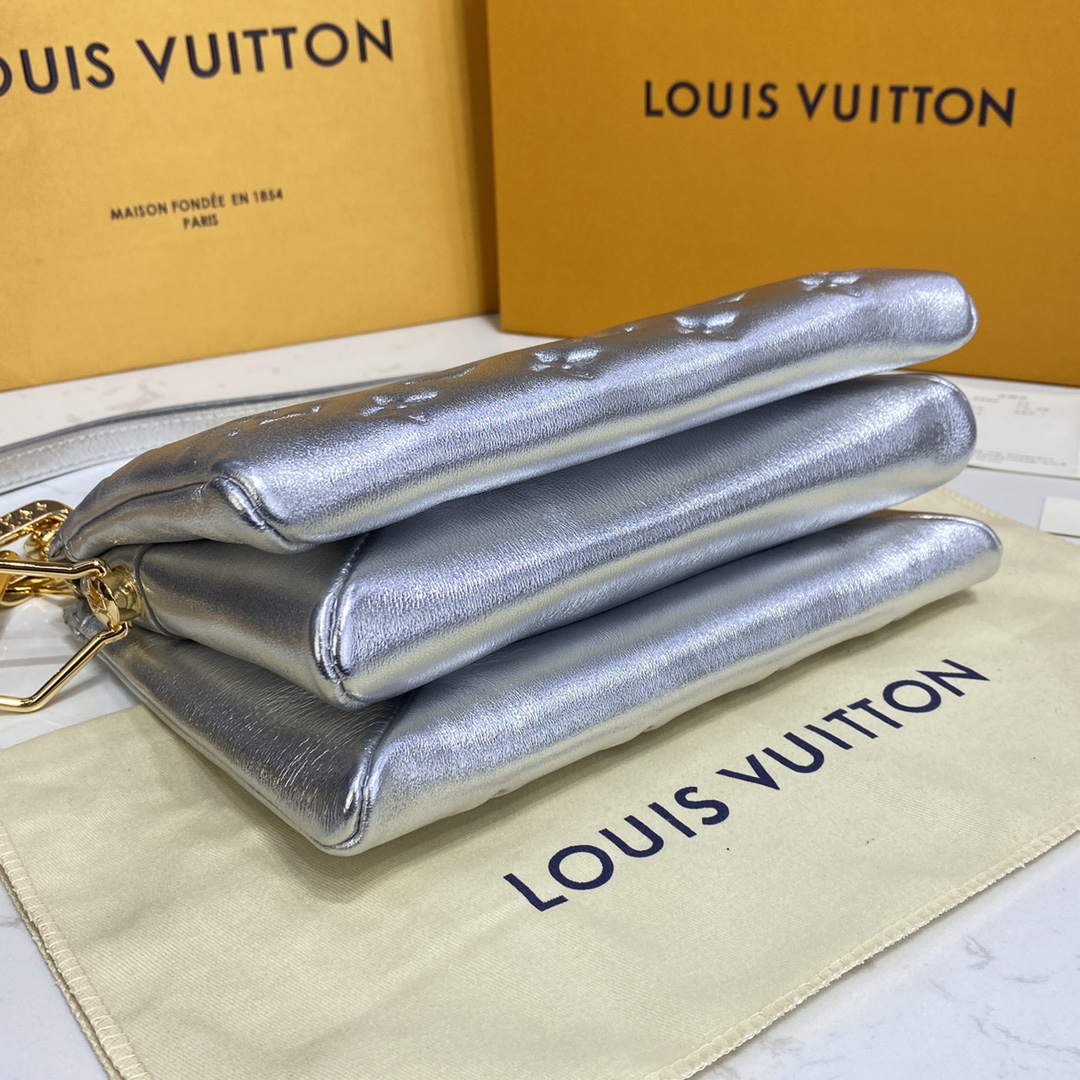 Bagsaaa L0vis Vvtt0n Coussin BB Silver - 20 x 16 x 7 cm