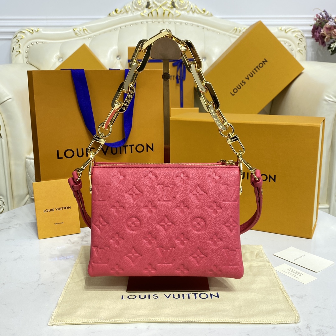 Bagsaaa L0vis Vvtt0n Coussin BB Rose Fluo Capsule Monogram-Embossed calf Leather - 20 x 16 x 7 cm