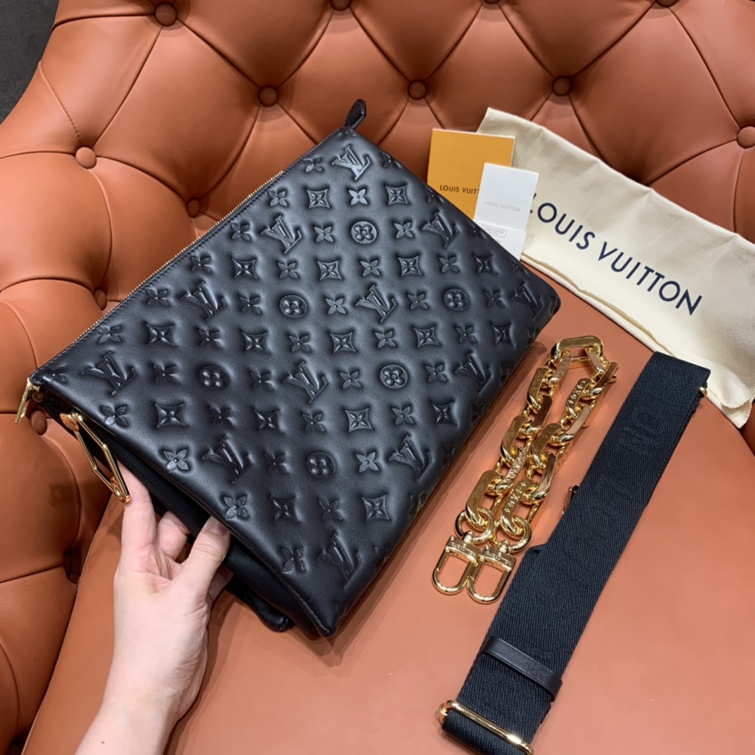 Bagsaaa L0vis Vvtt0n Coussin MM Black - 34 x 24 x 12cm