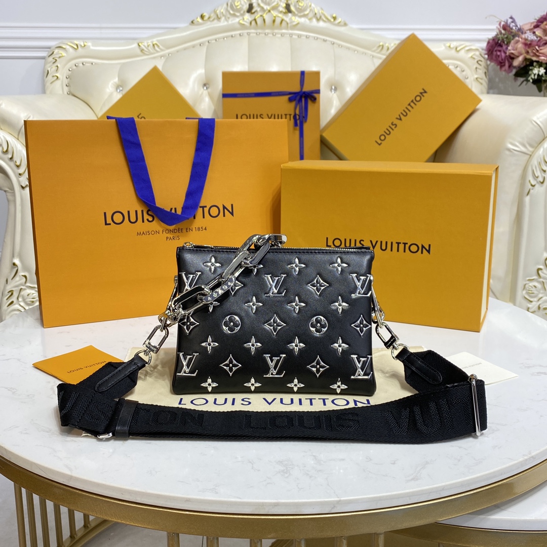 Bagsaaa L0vis Vvtt0n Coussin BB Black - 20 x 16 x 7 cm