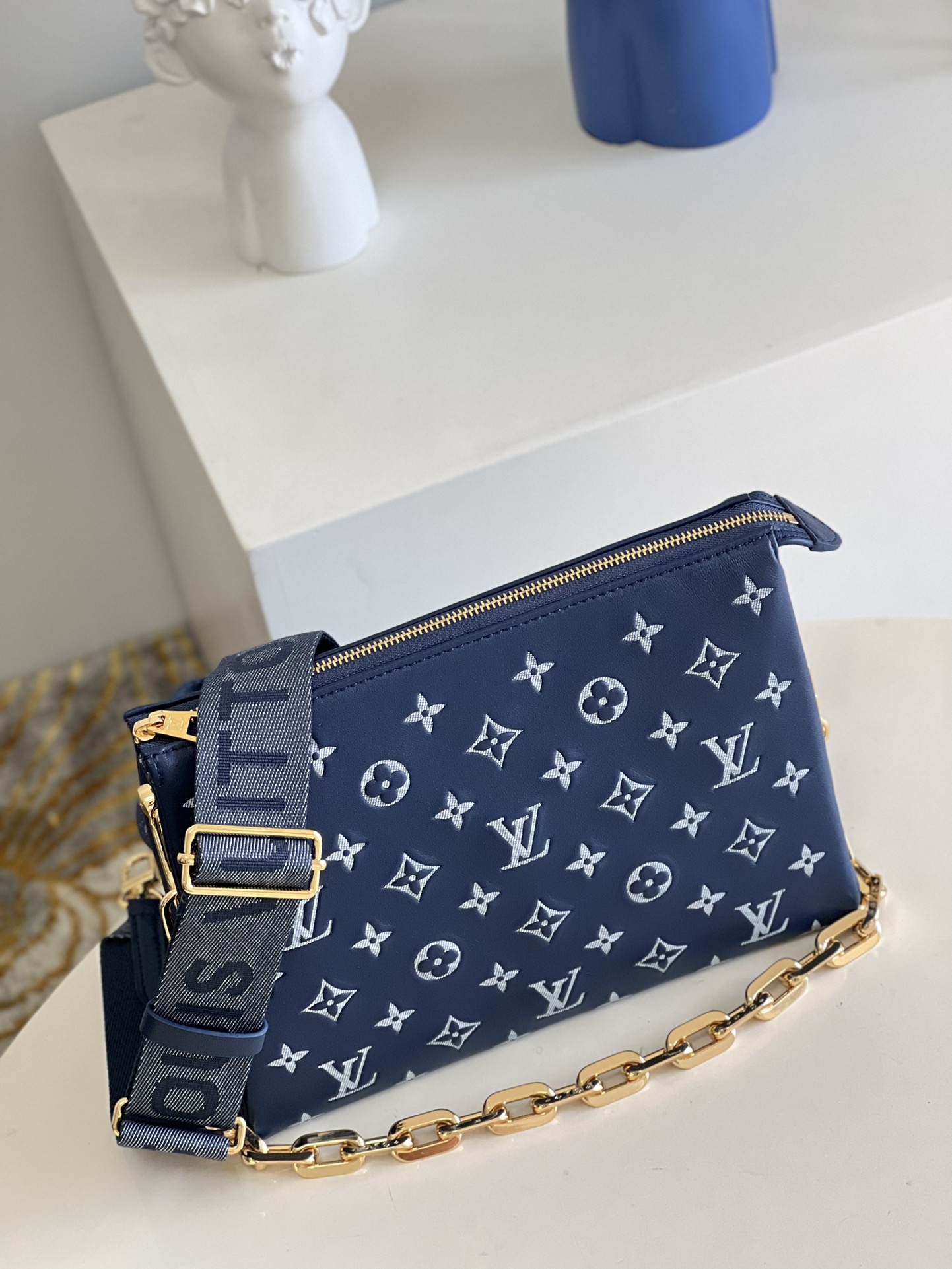 Bagsaaa L0vis Vvtt0n Coussin PM Dark Blue/ Grey - 26 x 20 x 12 cm