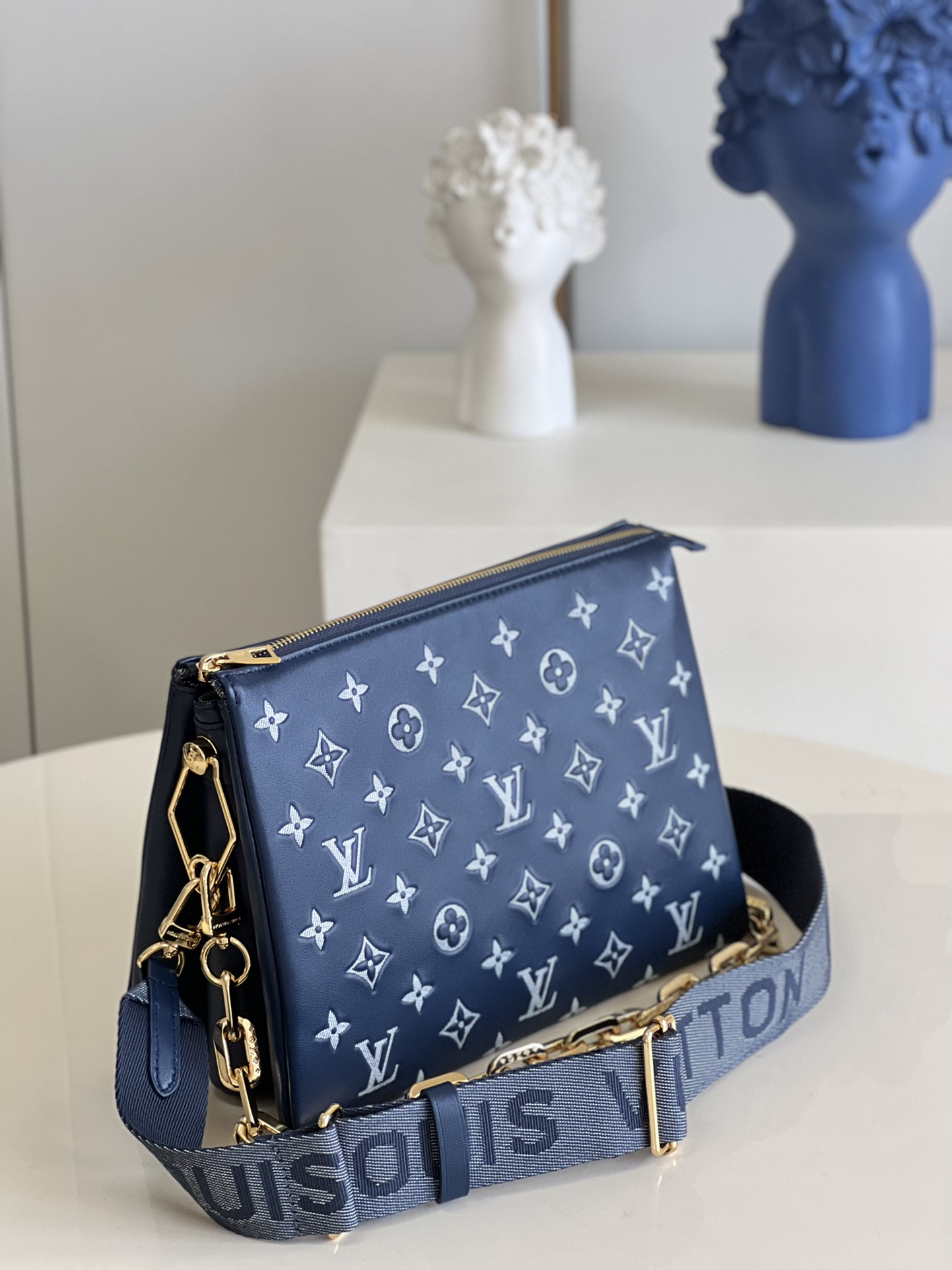 Bagsaaa L0vis Vvtt0n Coussin PM Dark Blue/ Grey - 26 x 20 x 12 cm