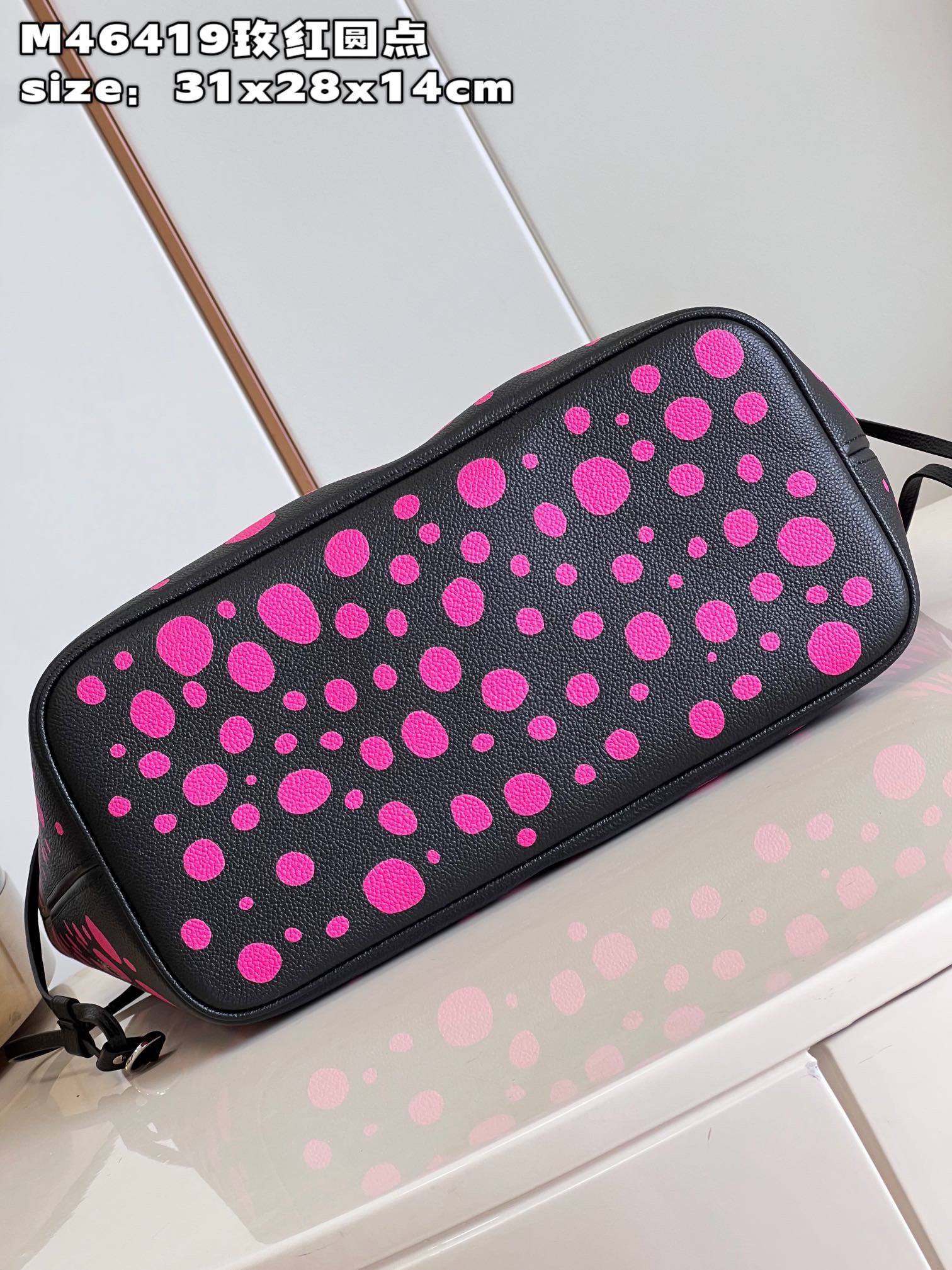 Bagsaaa L0vis Vvtt0n Neverfull MM YK Black and Pink - 31 x 28 x 14 cm
