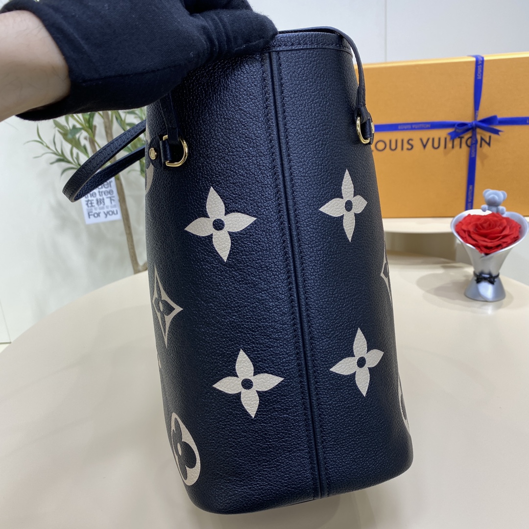 Bagsaaa L0vis Vvtt0n Neverfull MM Bicolor Monogram Black and Beige - 31 x 28 x 14 cm