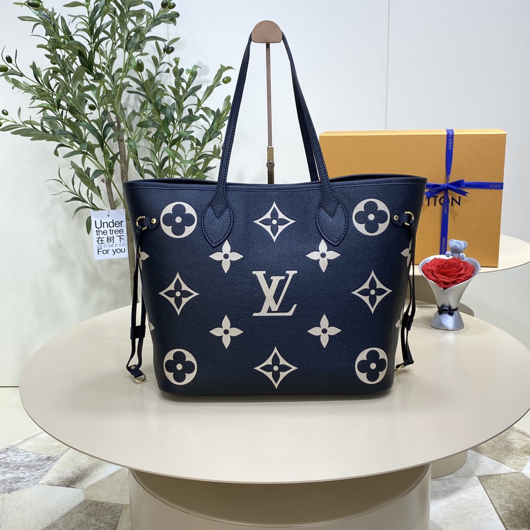 Bagsaaa L0vis Vvtt0n Neverfull MM Bicolor Monogram Black and Beige - 31 x 28 x 14 cm