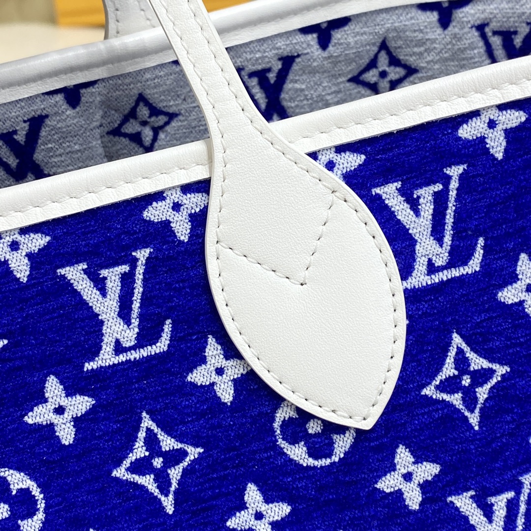 Bagsaaa L0vis Vvtt0n Neverfull MM Jacquard Velvet Blue - 31x28x14cm