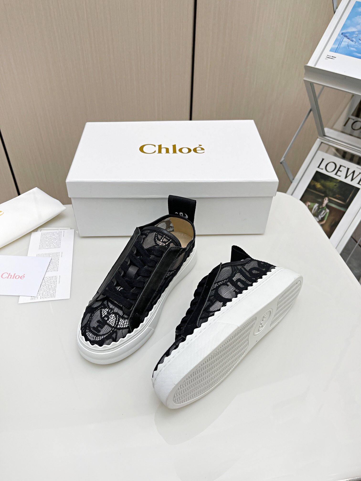 Bagsaaa Chloe Lauren Sneakers Black
