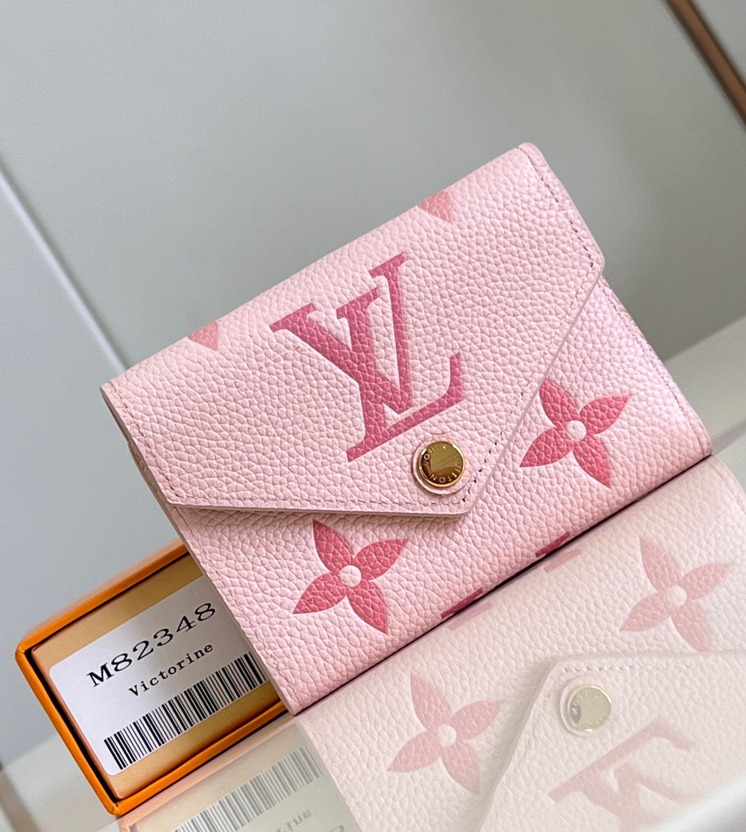 Bagsaaa L0vis Vvtt0n Victonire Pink Wallet - 12x9cm