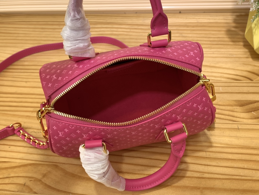Bagsaaa L0vis Vvtt0n Speedy Bandoulière 20 in pink calfskin - 20.5 x 13.5 x 12 cm