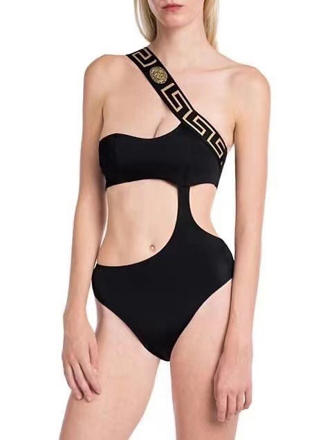 Bagsaaa Versace Swimwear Black And Gold