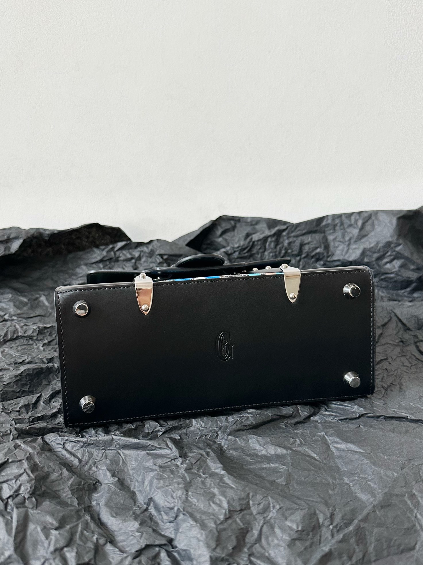 Bagsaaa G09ard Saigon Structure Mini Black and Blue Bag - 15 cm x 7.5 cm x 20 cm