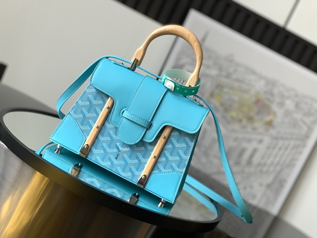 Bagsaaa G09ard Saigon Structure Mini Neon Blue Bag - 15 cm x 7.5 cm x 20 cm