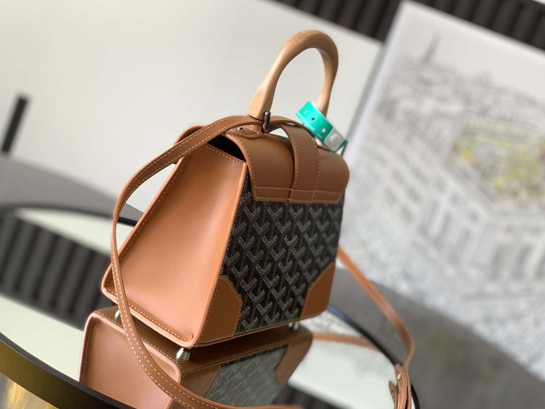 Bagsaaa G09ard Saigon Structure Mini Black and Brown - 15 cm x 7.5 cm x 20 cm