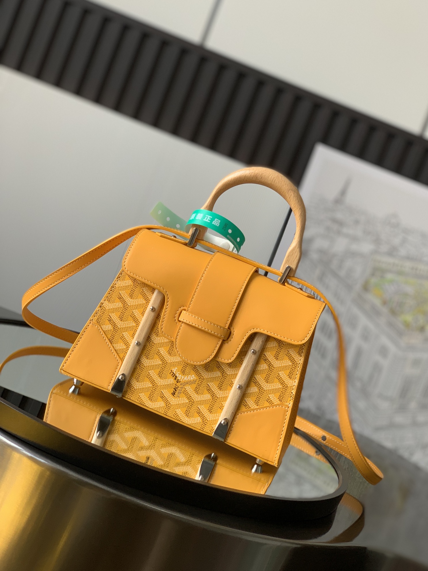 Bagsaaa G09ard Saigon Structure Mini Yellow Bag - 15 cm x 7.5 cm x 20 cm
