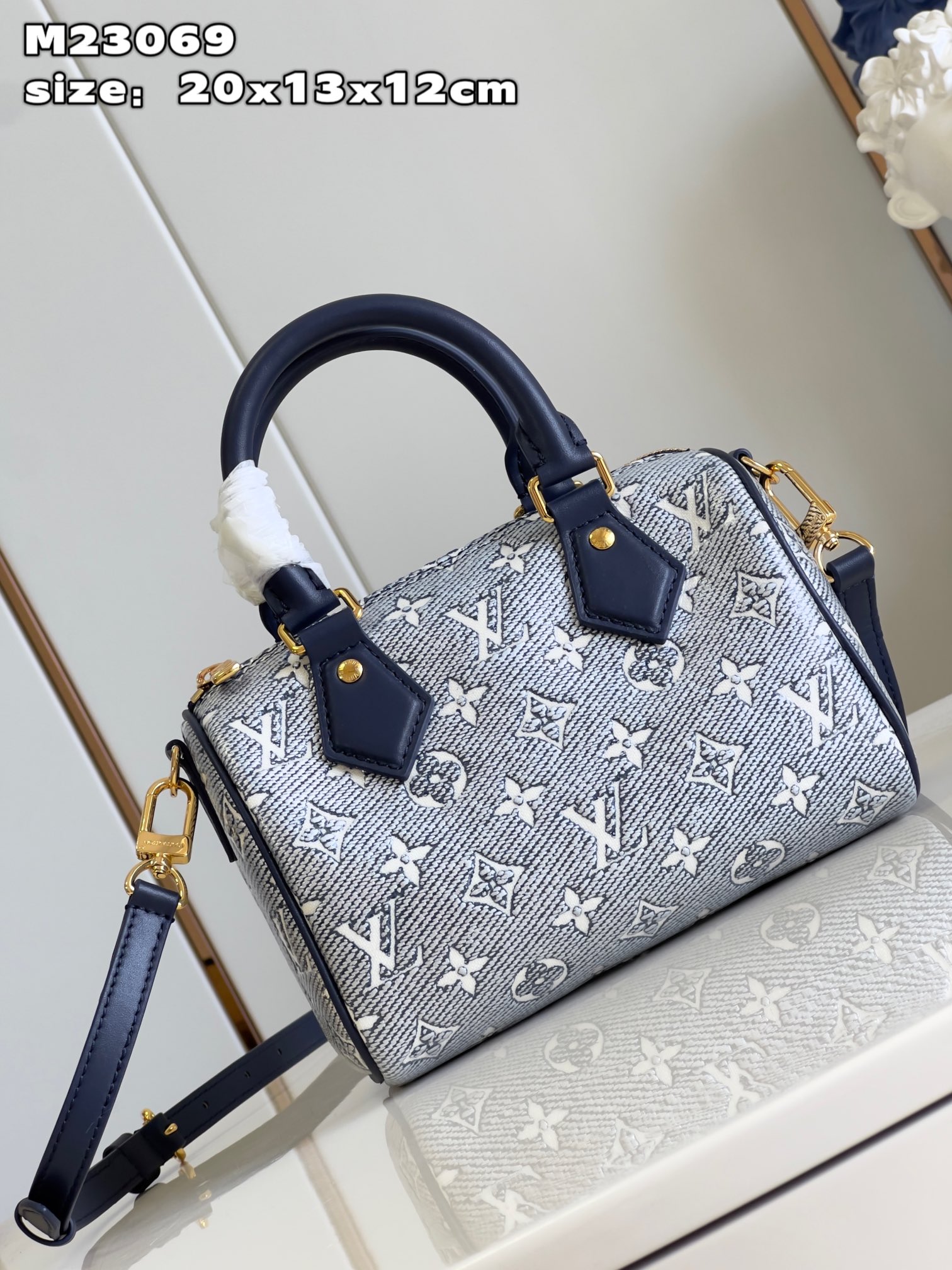 Bagsaaa L0vis Vvtt0n Nano Speedy Blue - 16 x 10 x 7.5 cm